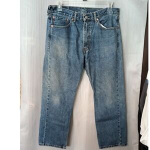 Levi's 505 Regular Fit Straight Leg Jeans Mens 36x27 (Tag 36"x29") Blue Denim